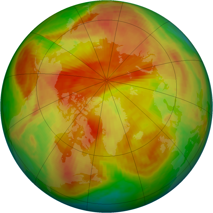 Arctic ozone map for 25 April 1998